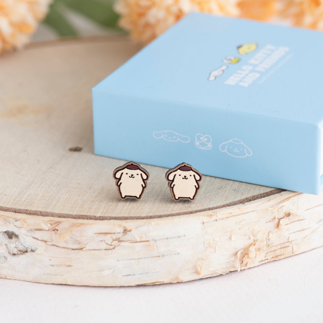 Standing Pompompurin Stud Earrings - Robin Valley Official Store