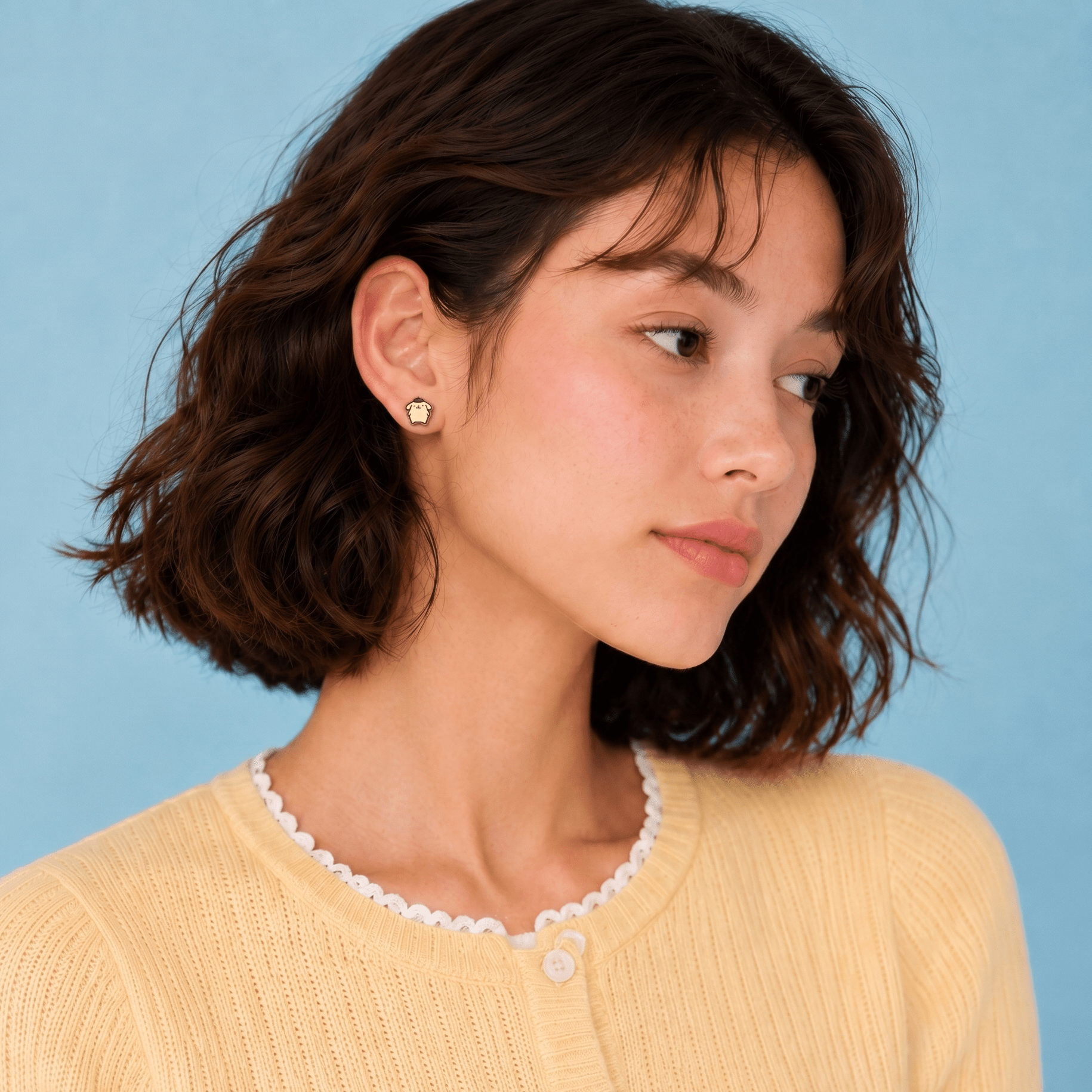 Standing Pompompurin Stud Earrings - Robin Valley Official Store