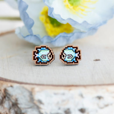 Stardew Valley Blue Discus Stud Earrings - Robin Valley Official Store