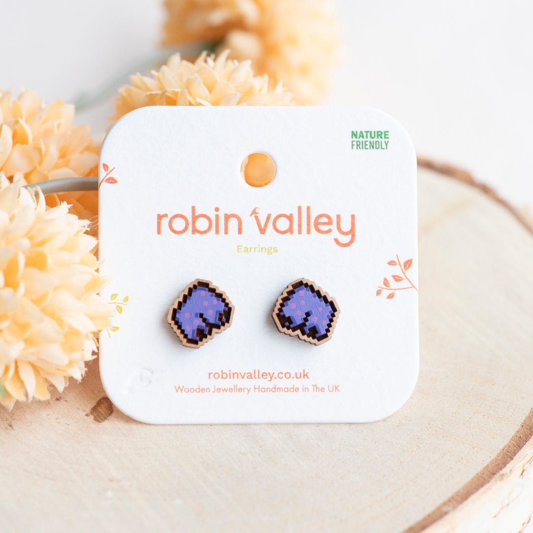 Stardew Valley Mayor Lewis’s Lucky Purple Shorts Stud Earrings - Robin Valley Official Store