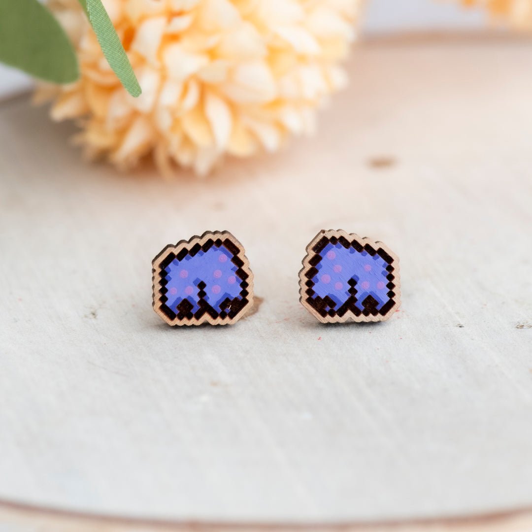 Stardew Valley Mayor Lewis’s Lucky Purple Shorts Stud Earrings - Robin Valley Official Store