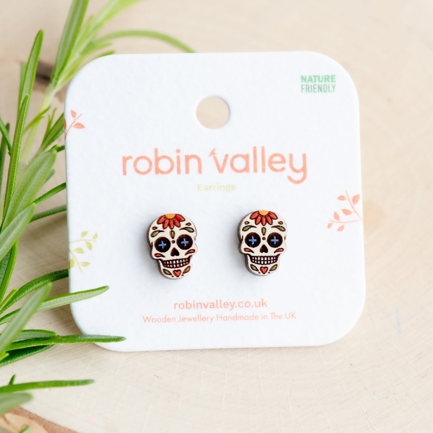 Sugar Skull Stud Earrings - Robin Valley Official Store
