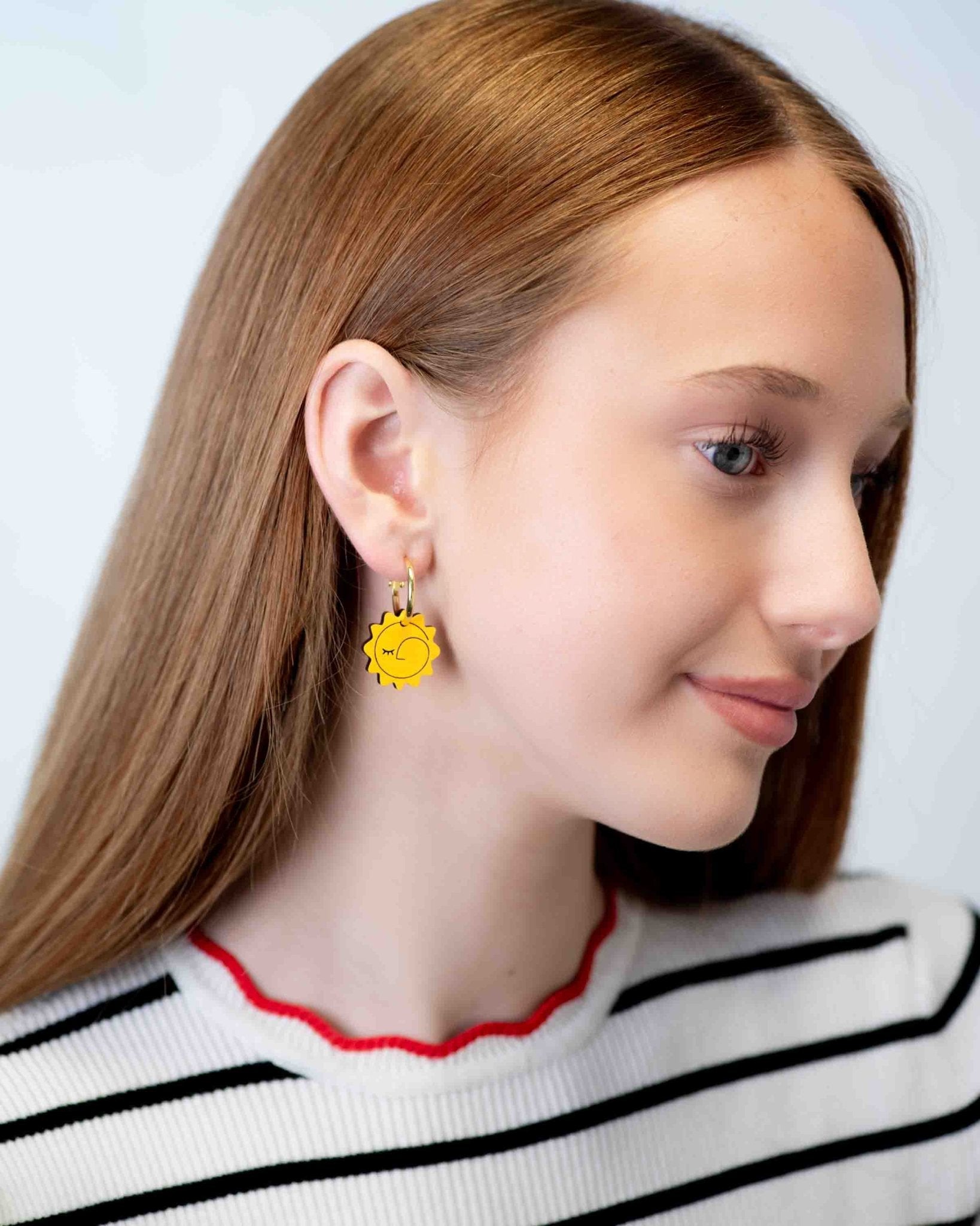 Sun and Crescent Hoop Earrings - Robin Valley Official Store