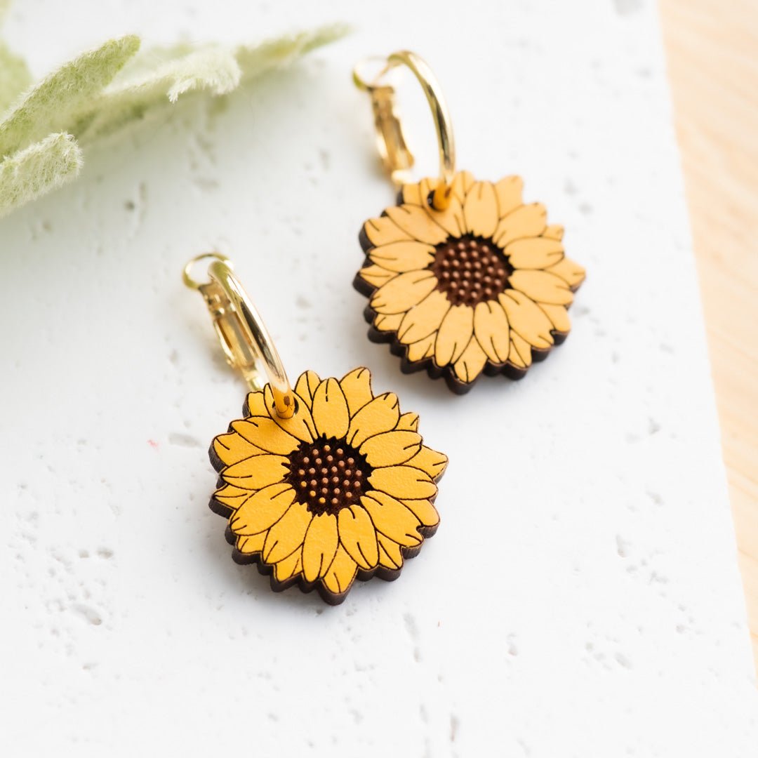 Sunflower Hoop Earrings - Robin Valley Official Store