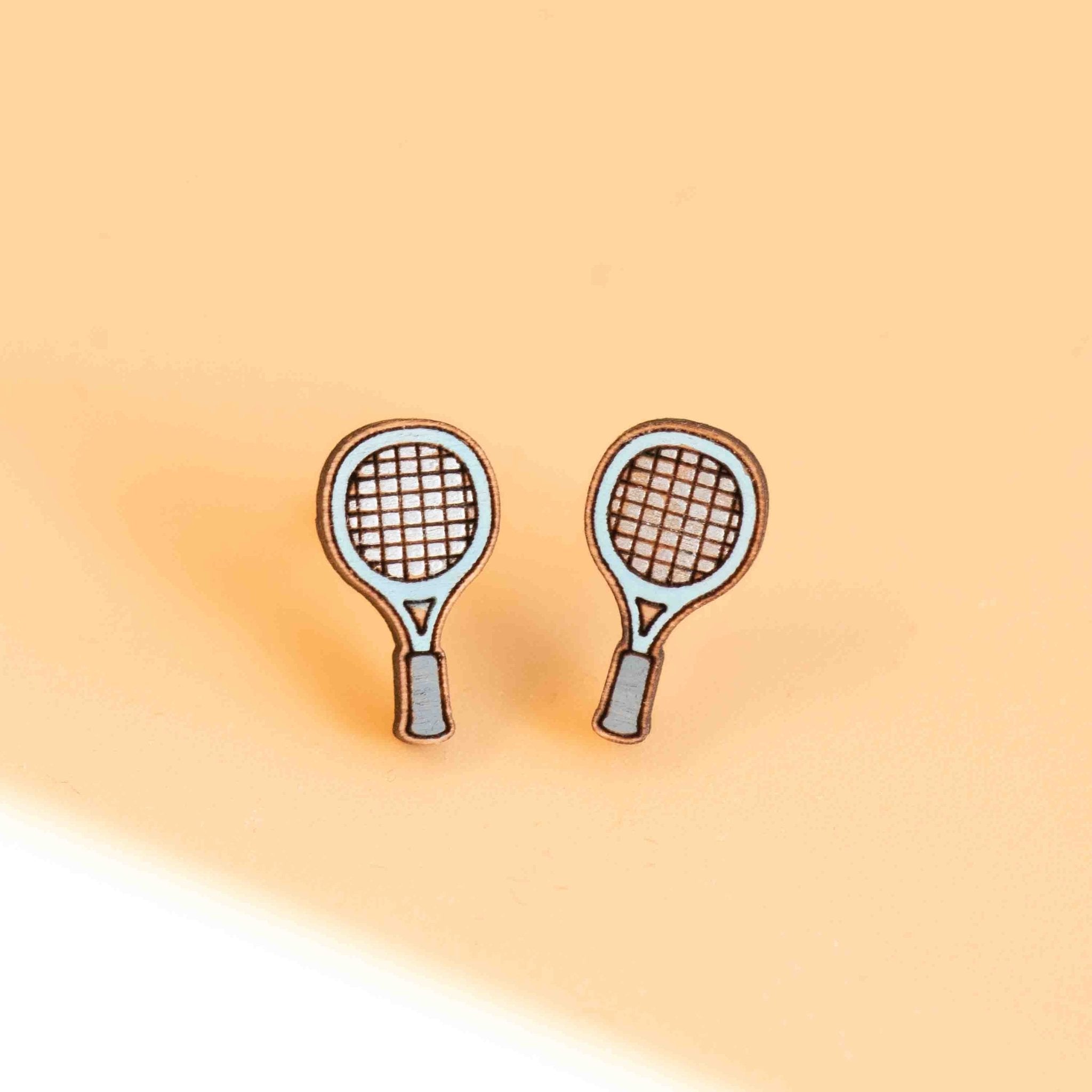 Tennis Racket Stud Earrings - PET15223 - Robin Valley Official Store