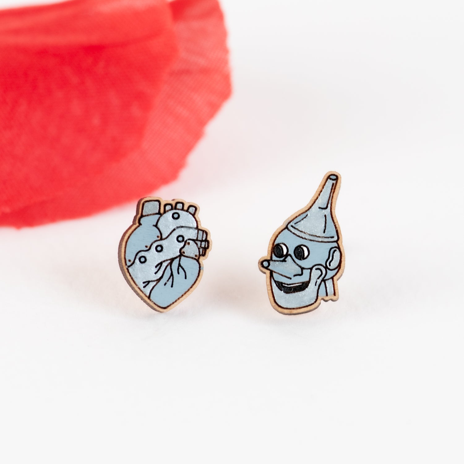 The Tin Man & Heart Earrings - Robin Valley Official Store