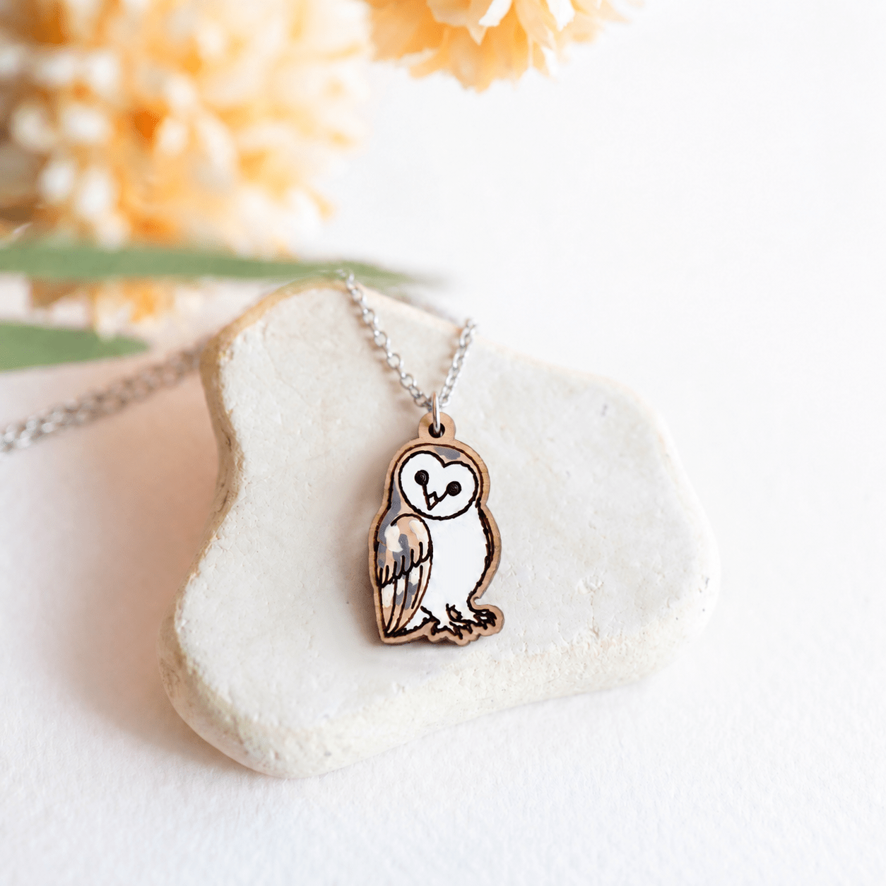 Tilting Barn Owl Necklace - Robin Valley Official Store