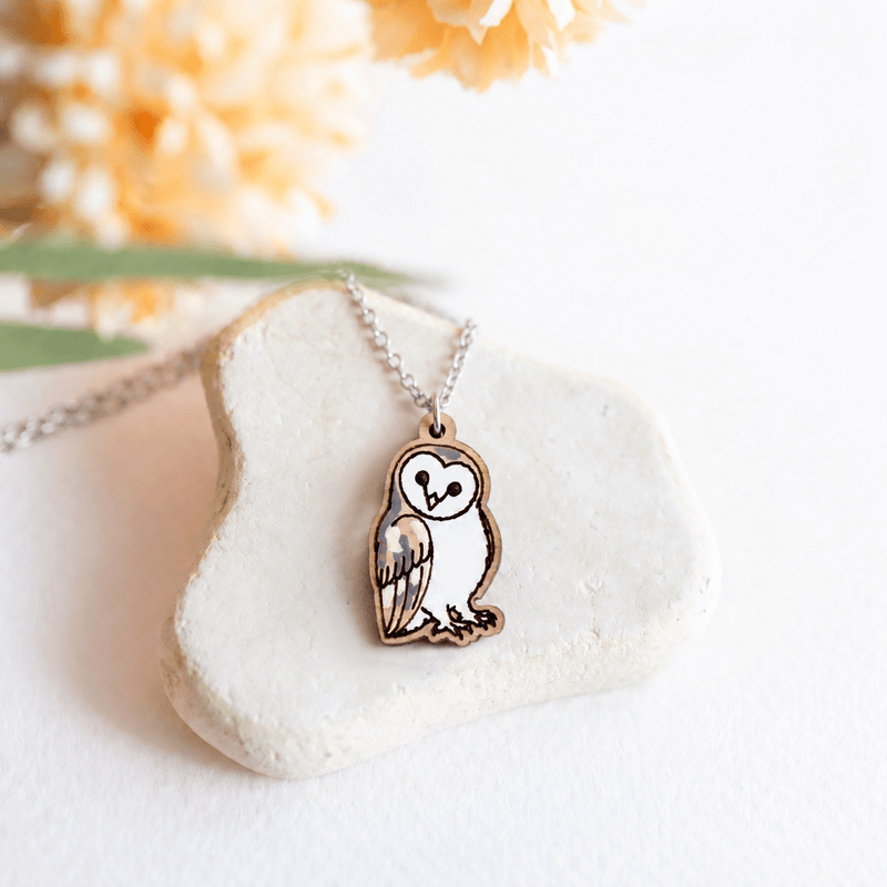Tilting Barn Owl Necklace - Robin Valley Official Store