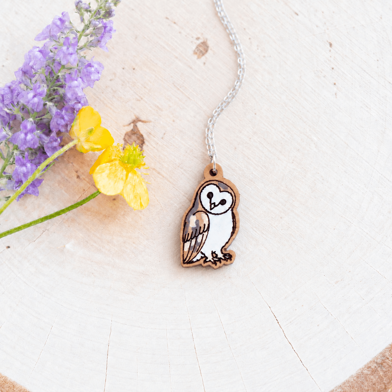 Tilting Barn Owl Necklace - Robin Valley Official Store