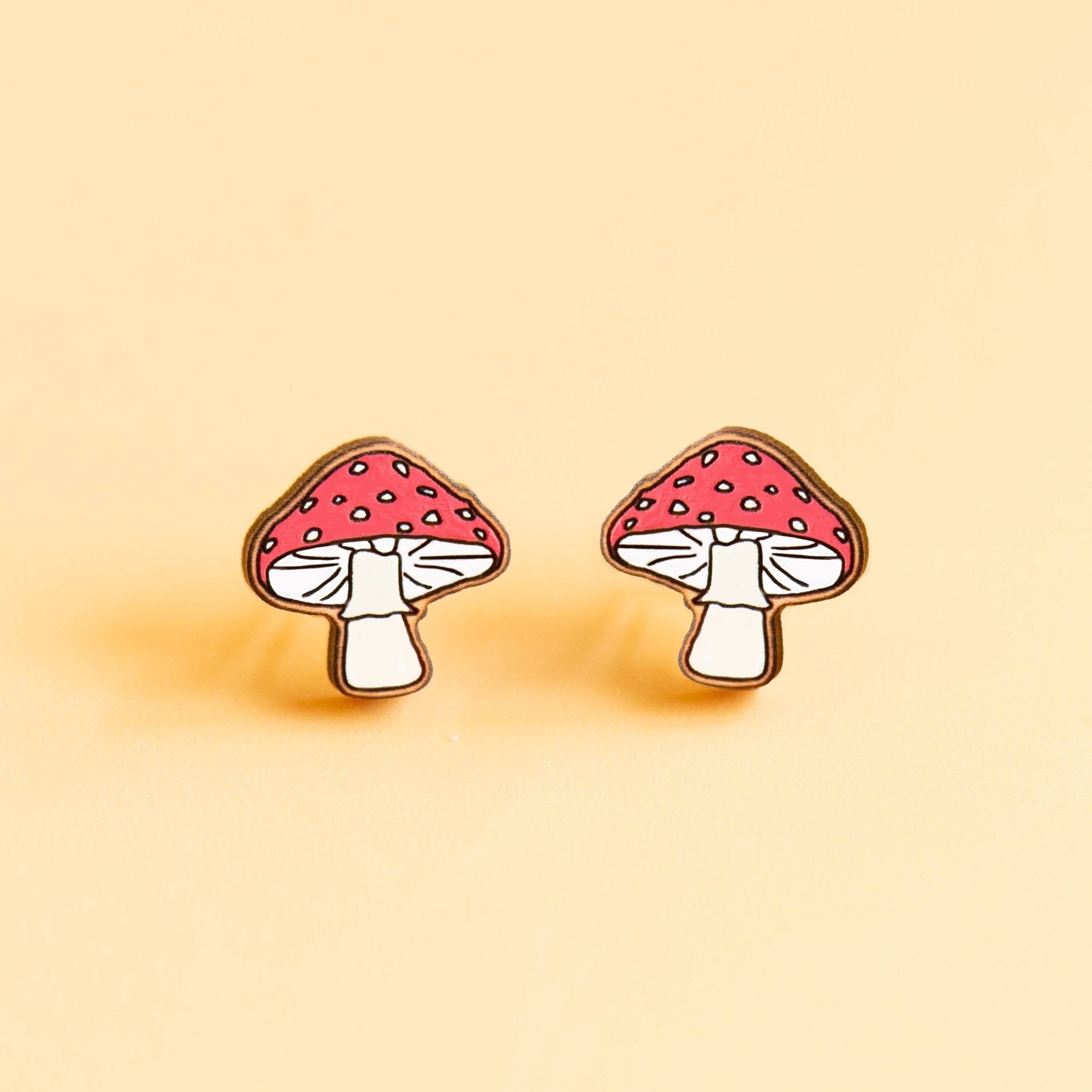 Toadstool Red Mushroom Stud Earrings - Robin Valley Official Store