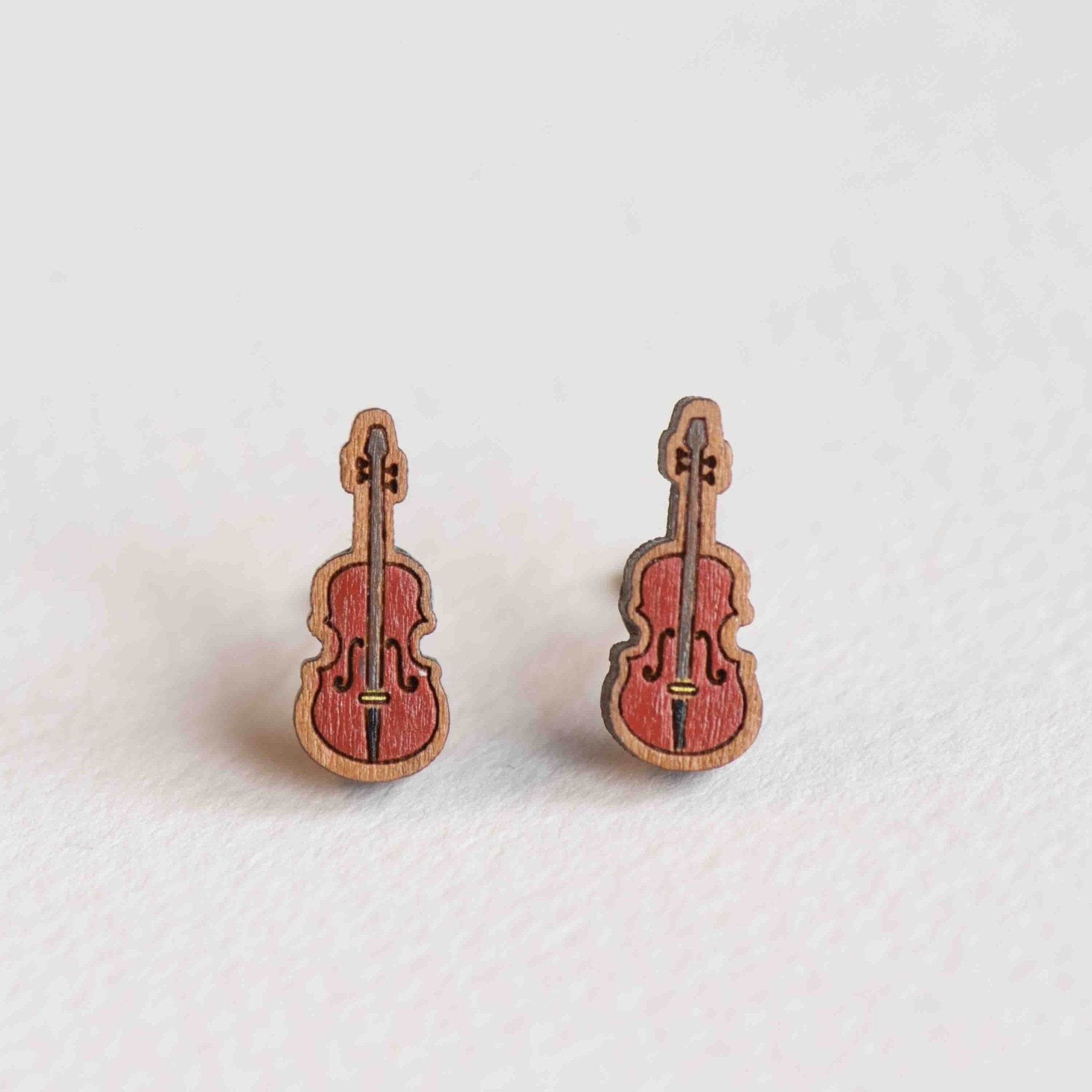 Violin Stud Earrings - Robin Valley Official Store