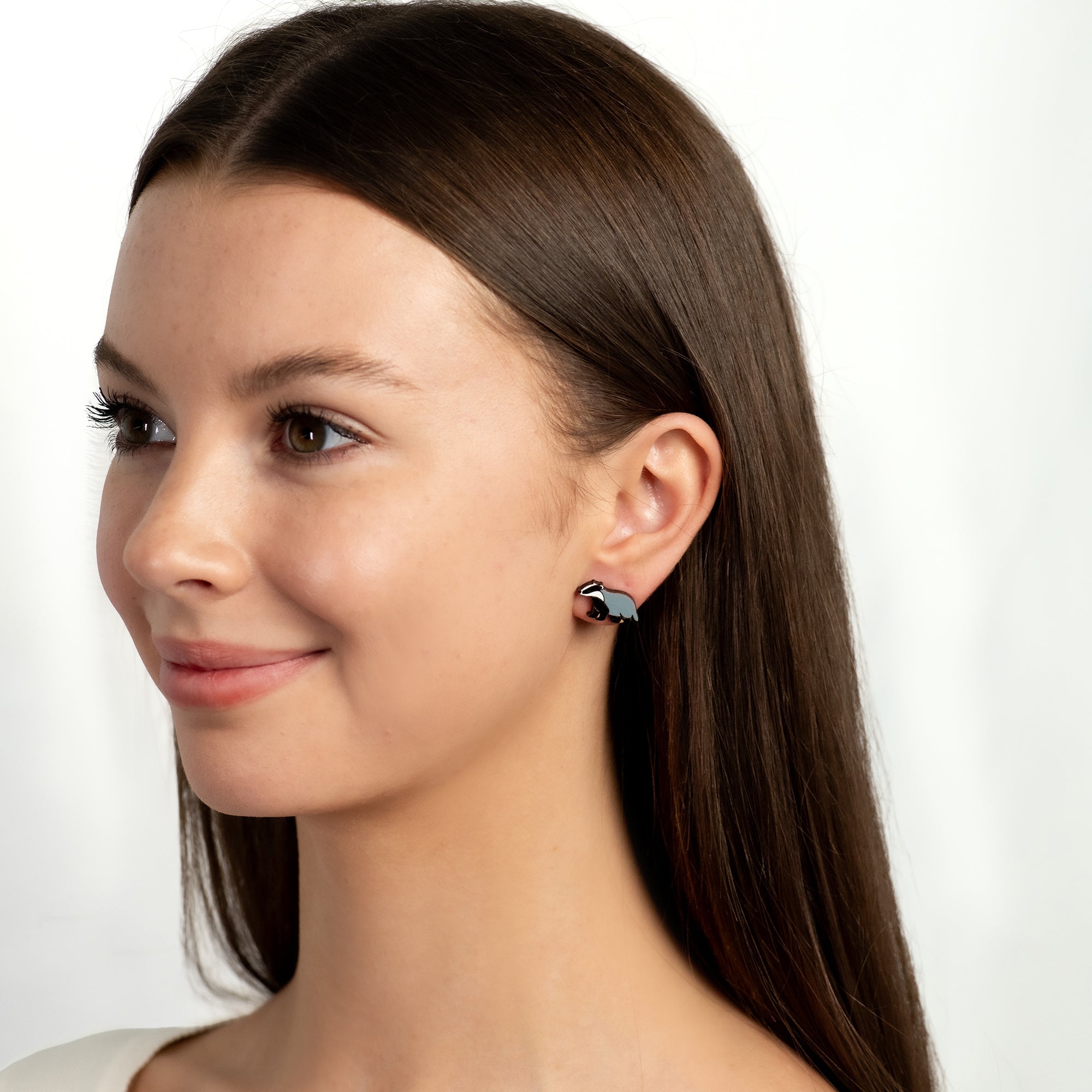 Walking Badger Earrings - Robin Valley Official Store