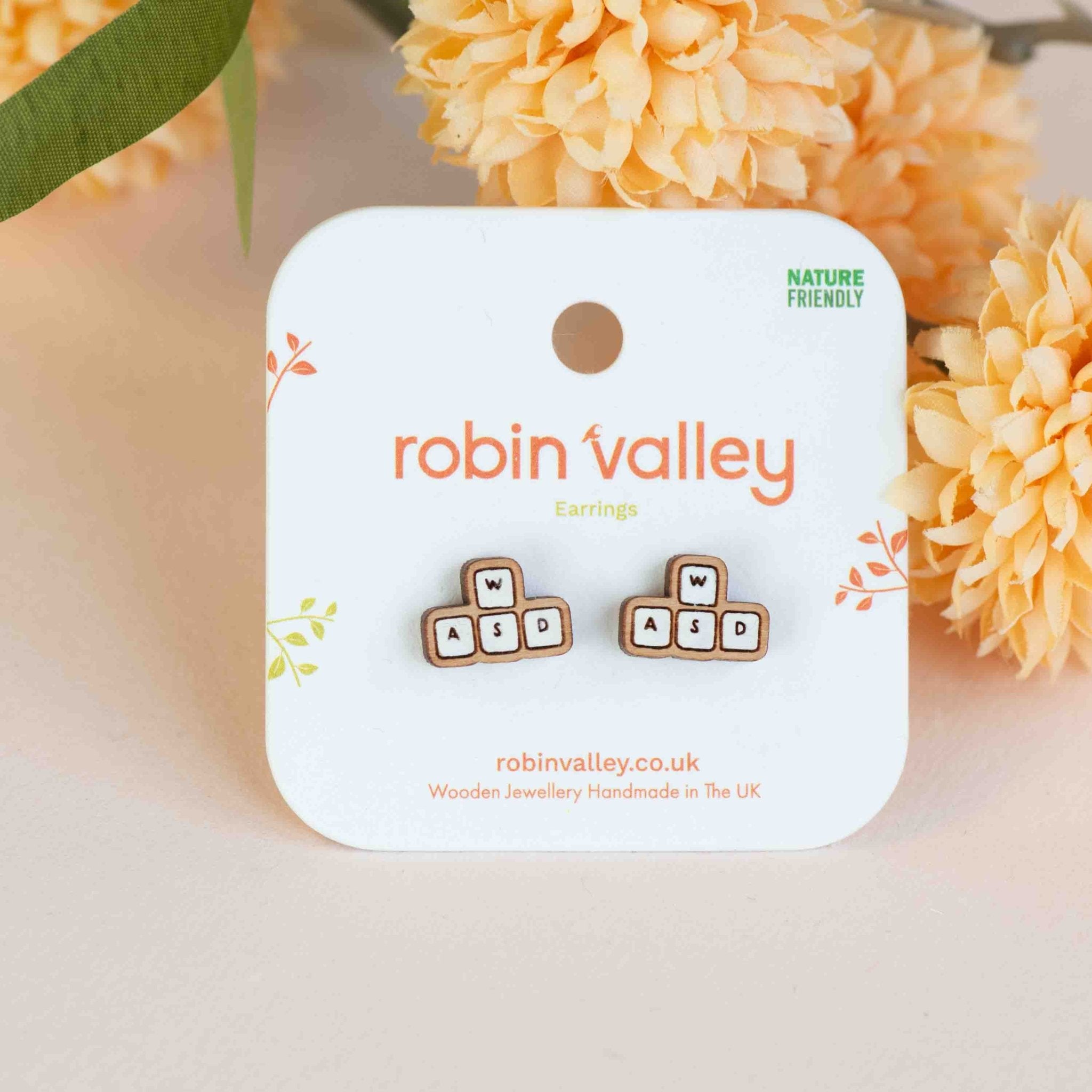 WASD Keyboard Keys Stud Earrings - Robin Valley Official Store
