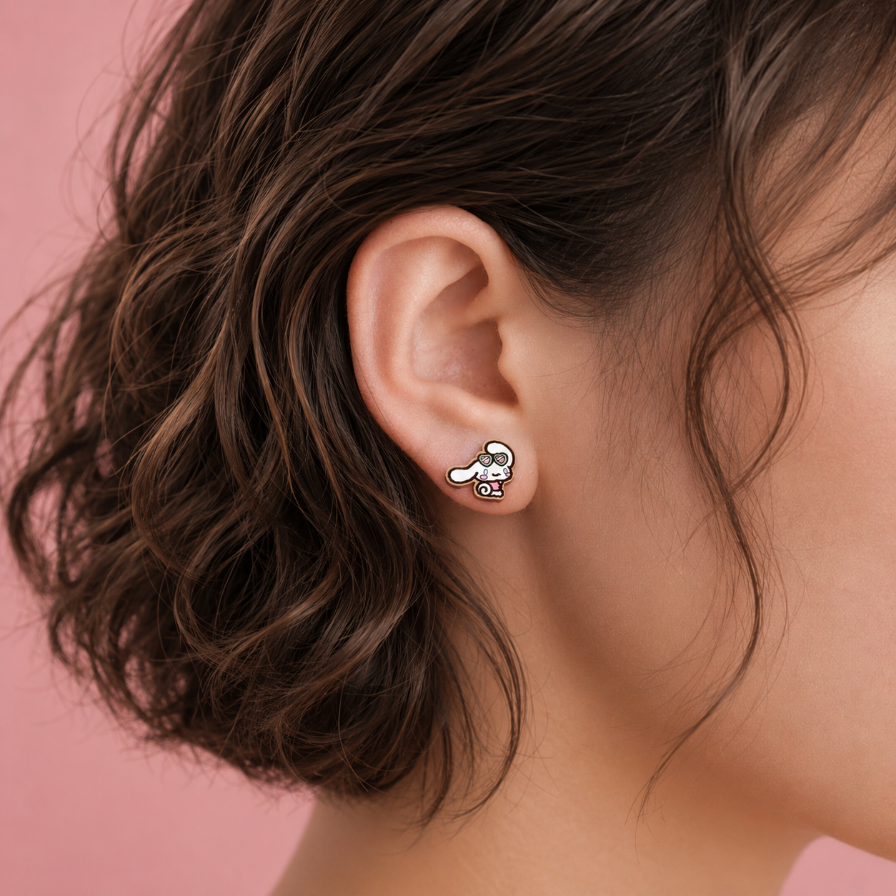 Officially Licensed Watermelon Cinnamoroll Stud Earrings
