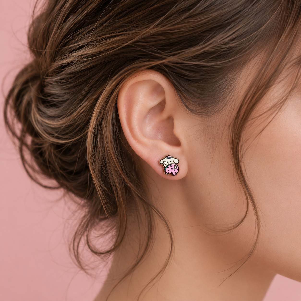Officially Licensed Watermelon Pompompurin Stud Earrings