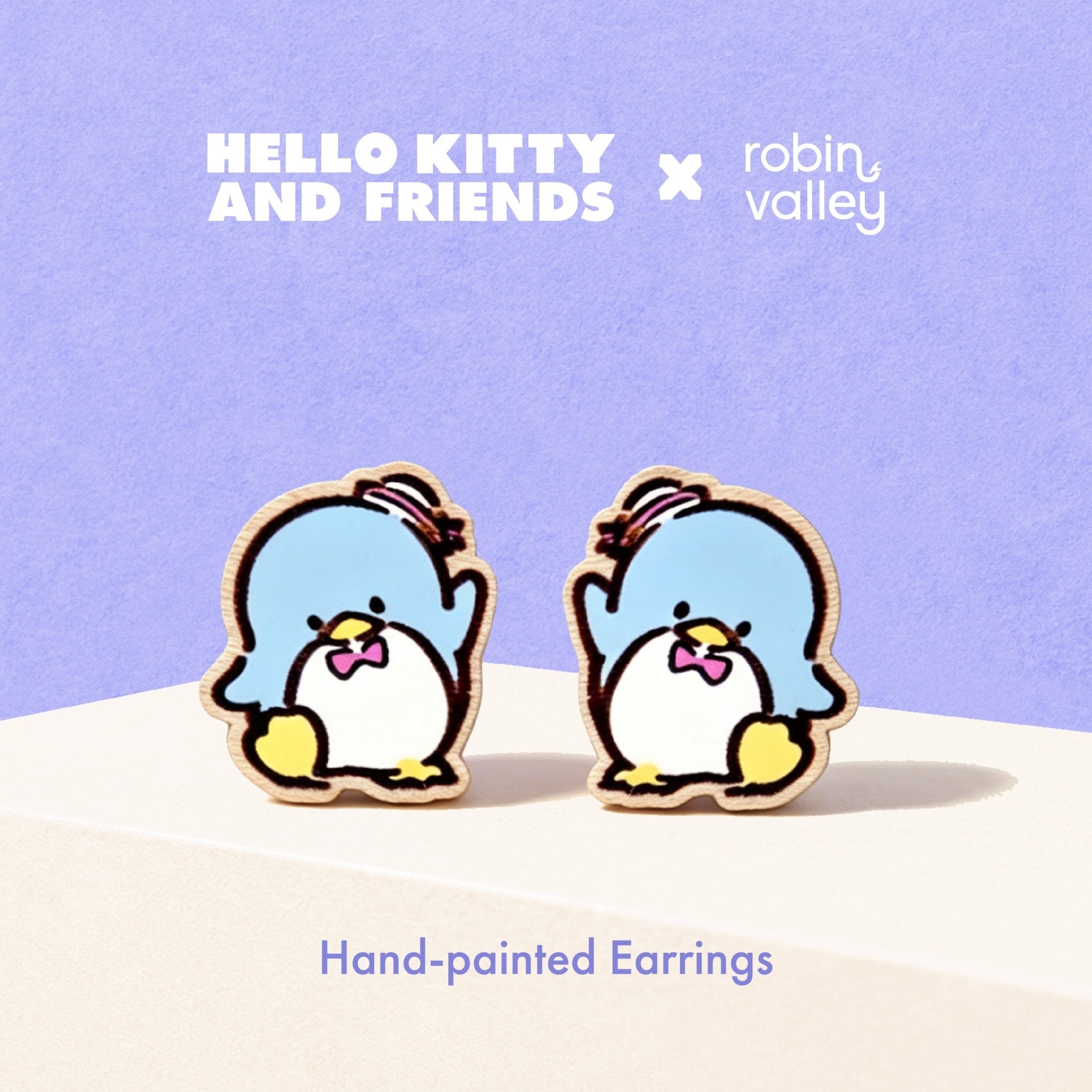 Waving Tuxedosam Stud Earrings - Robin Valley Official Store