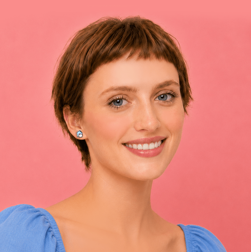 Waving Tuxedosam Stud Earrings - Robin Valley Official Store