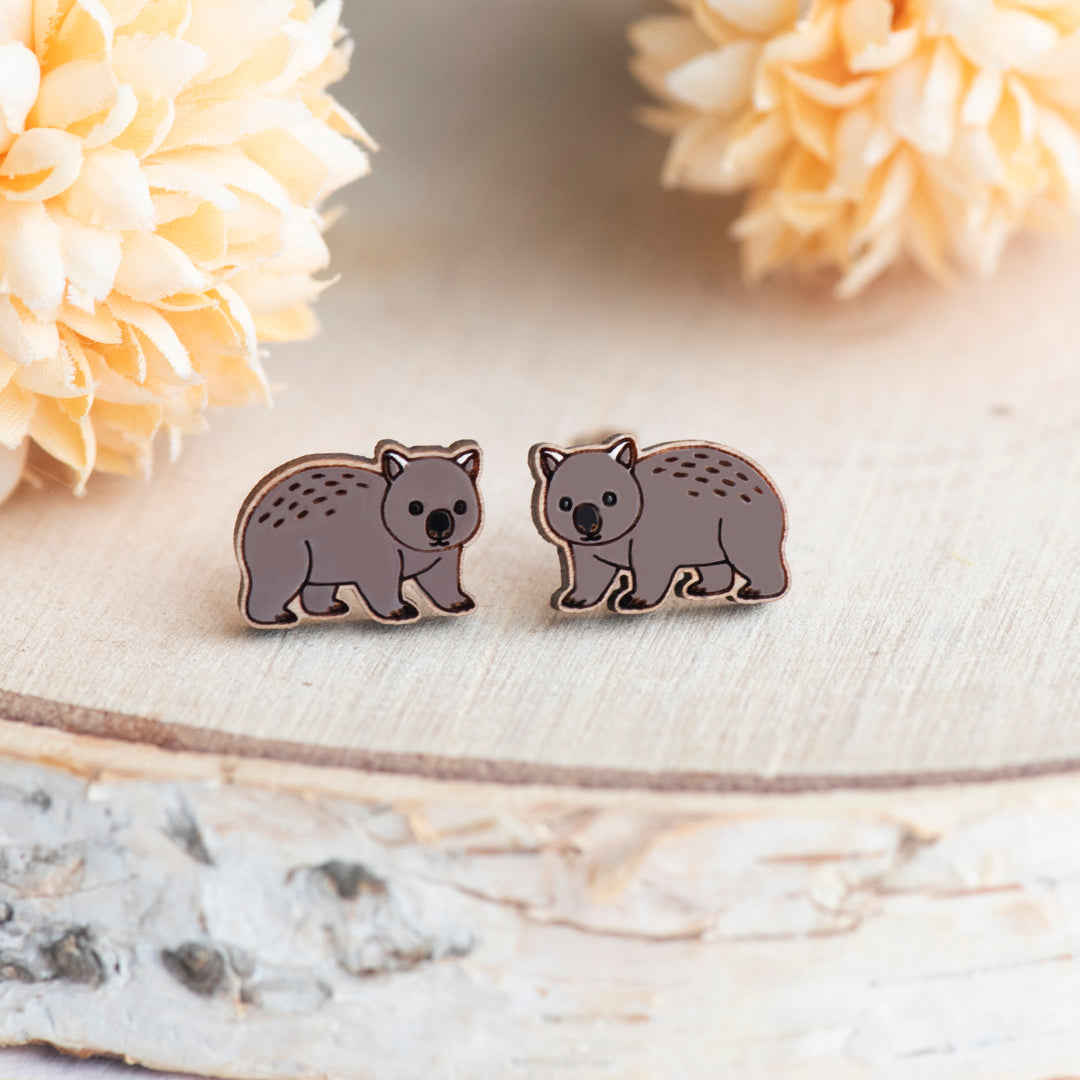 Wombat Stud Earrings