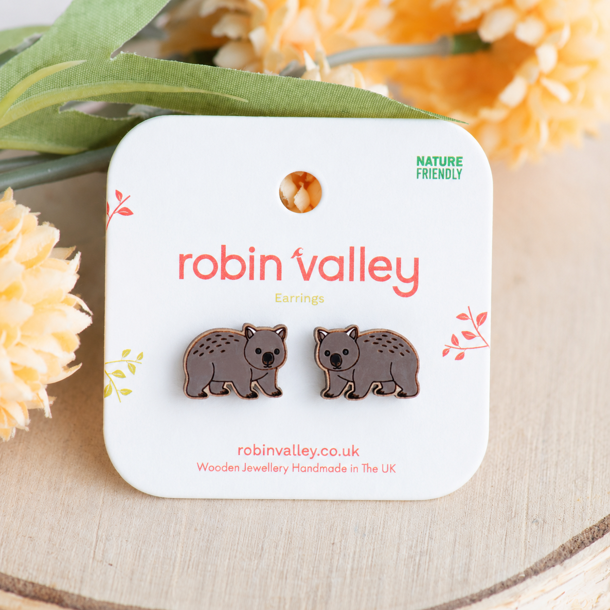 Wombat Stud Earrings