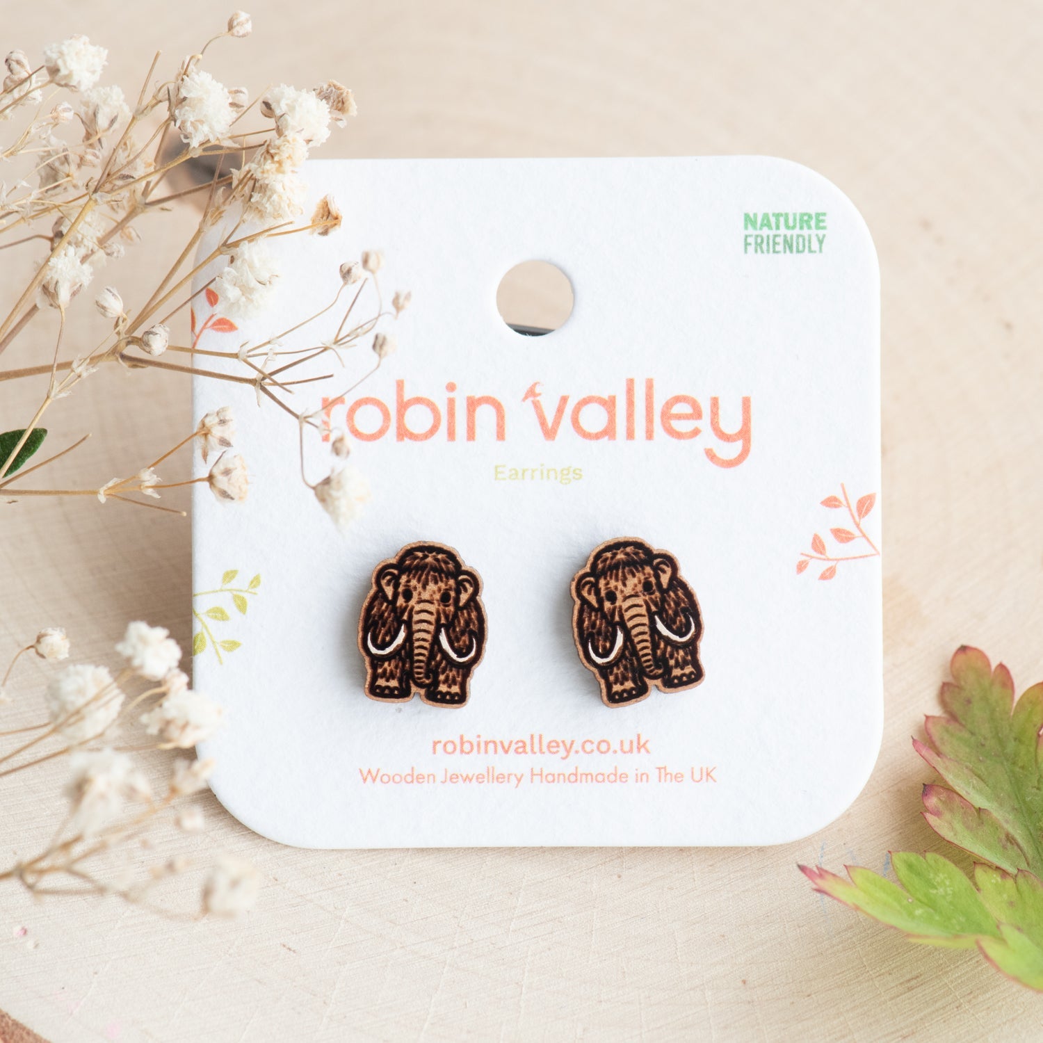 Woolly Mammoth Stud Earrings - Robin Valley Official Store