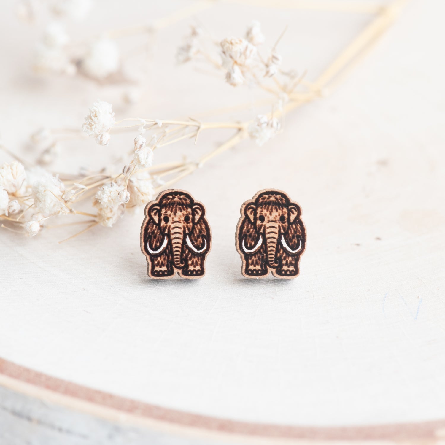 Woolly Mammoth Stud Earrings - Robin Valley Official Store