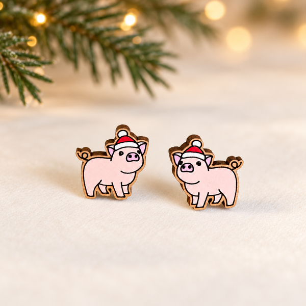 Christmas Little Pig Earrings