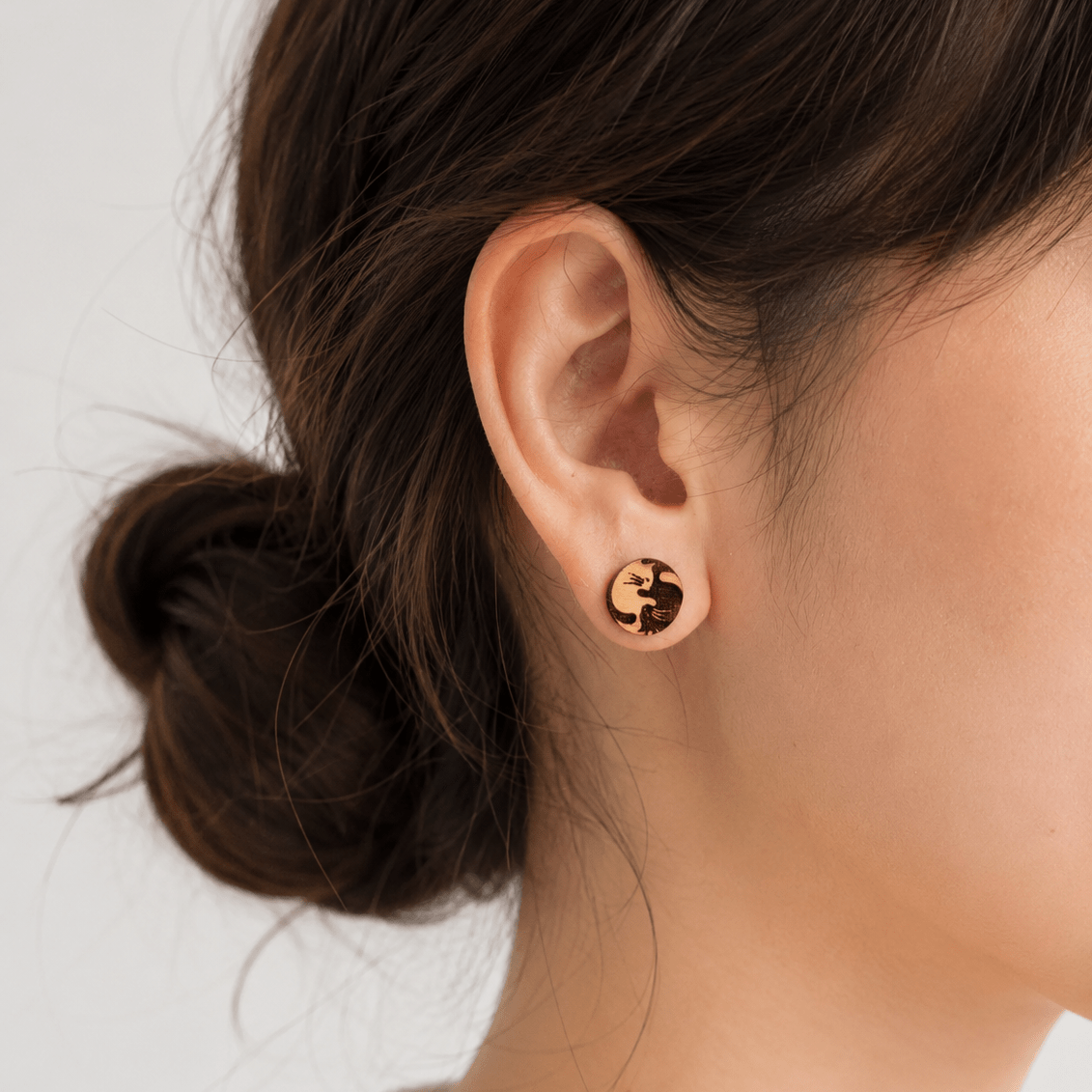 Yin Yang Cat Stud Earrings - Robin Valley Official Store