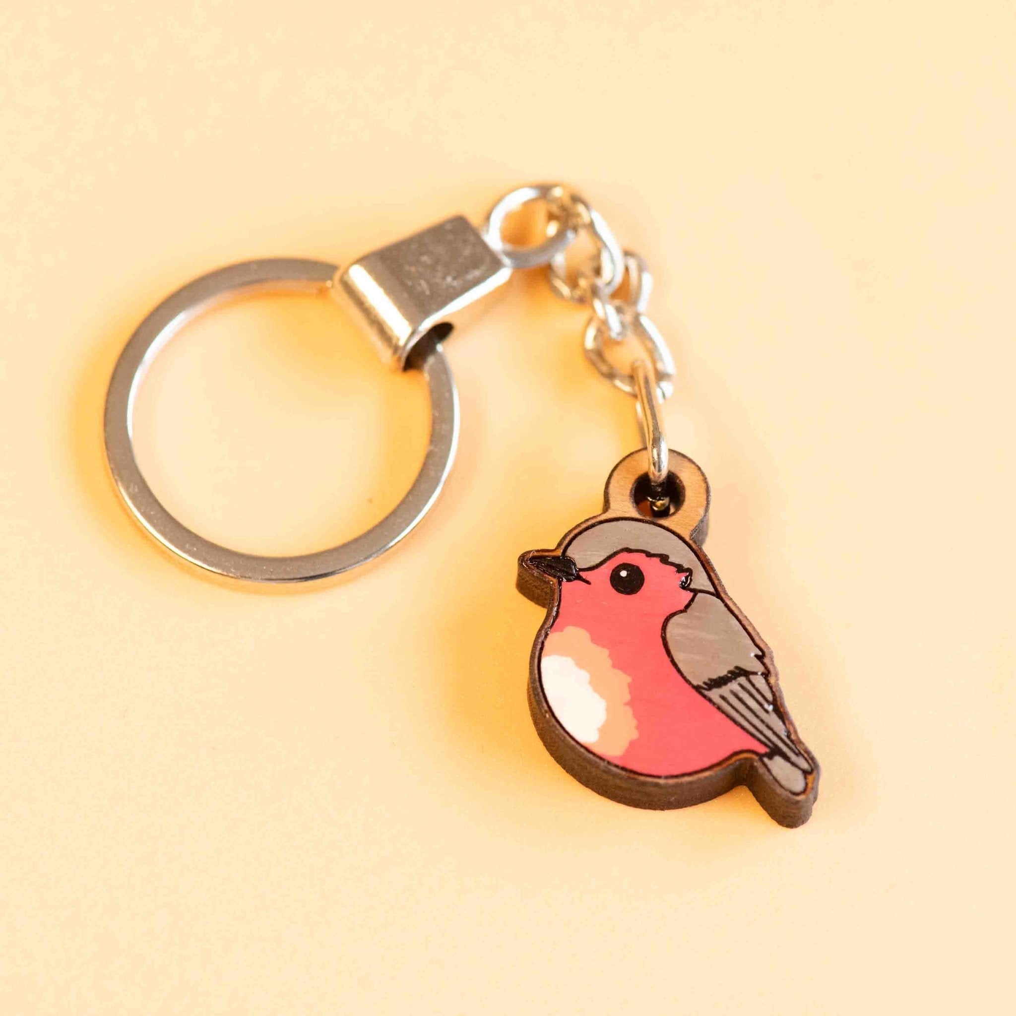 Hand - painted Robin Bird Keyring - KB22034 - Robin Valley Official Store