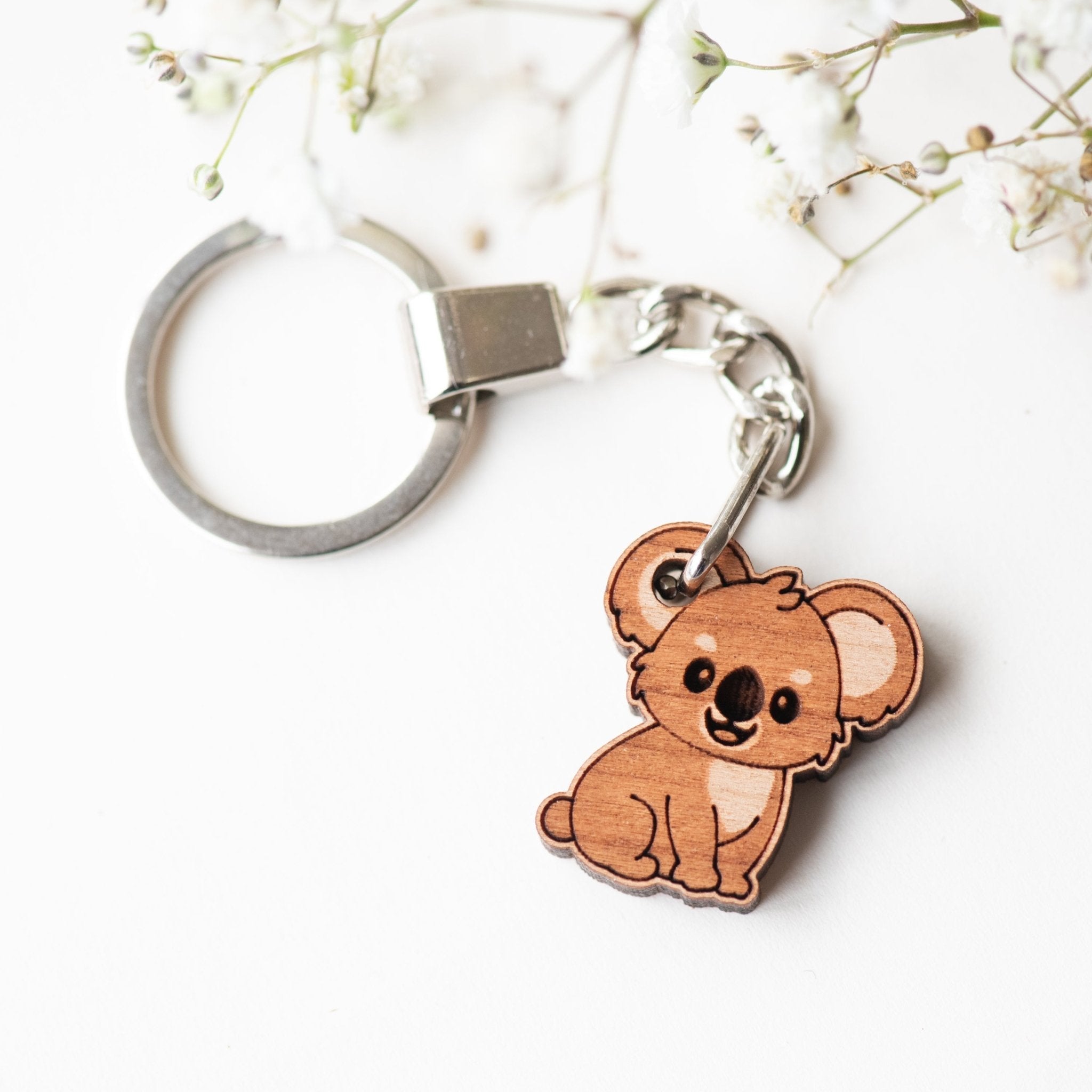 Koala Cherry Wood Keyring - KL20016 - Robin Valley Official Store