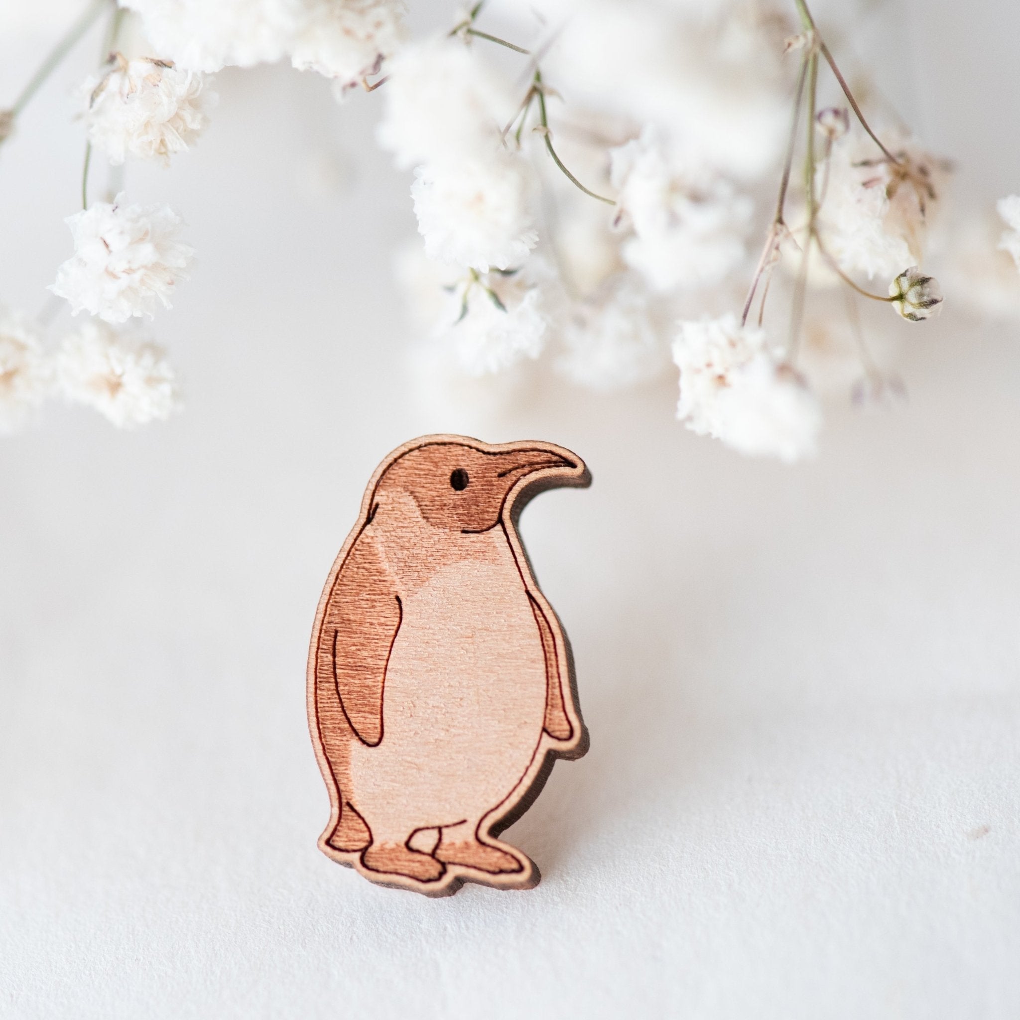 Penguin Wooden Pin Badge - PB42001 - Robin Valley Official Store